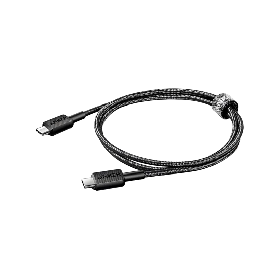 Cable Charger Mobile Anker 322 Type-C To Type-C 3FT A81F5H11 1M Black
